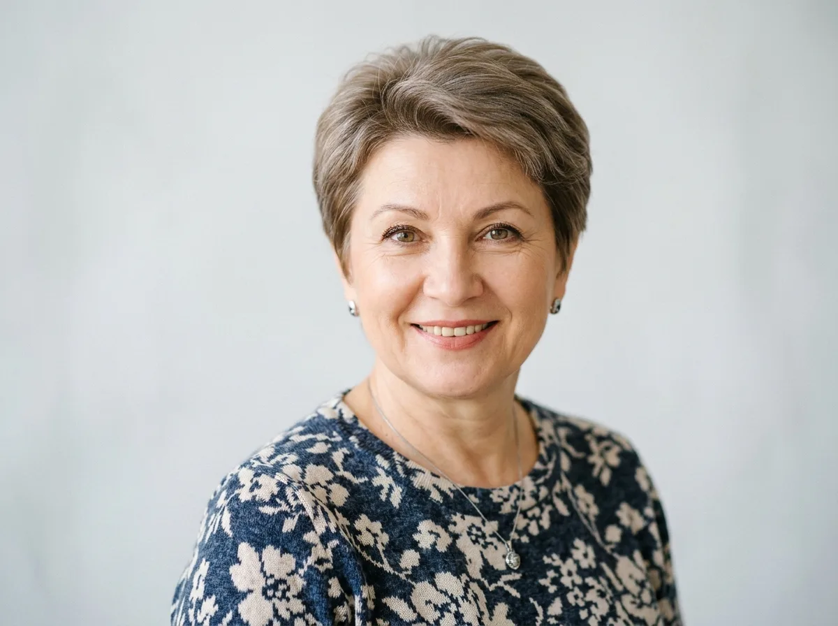 Аватар клиента Лариса М., женщина 55 лет, Волгоград, портрет на светлом фоне